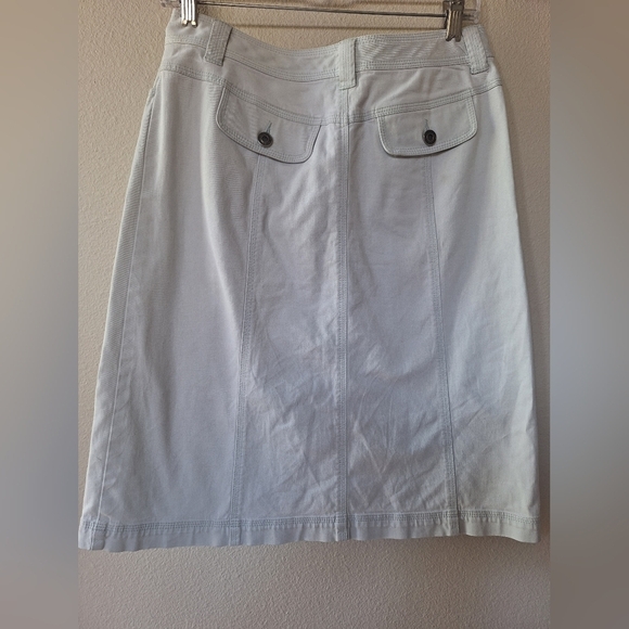 Talbots Womens Light Wash Knee-length Denim Skirt Pockets Size 6 - Picture 8 of 8